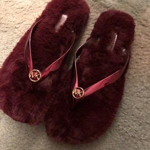 Michael Kors Fur Flipflops